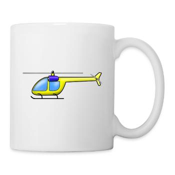 Hubschrauber gelb - Tasse - Weiß - Rechts