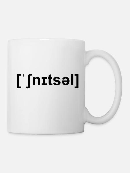 schnitzel lautschrift - Tasse - Weiß