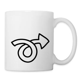 krummer Pfeil - line - Tasse - Weiß - Rechts
