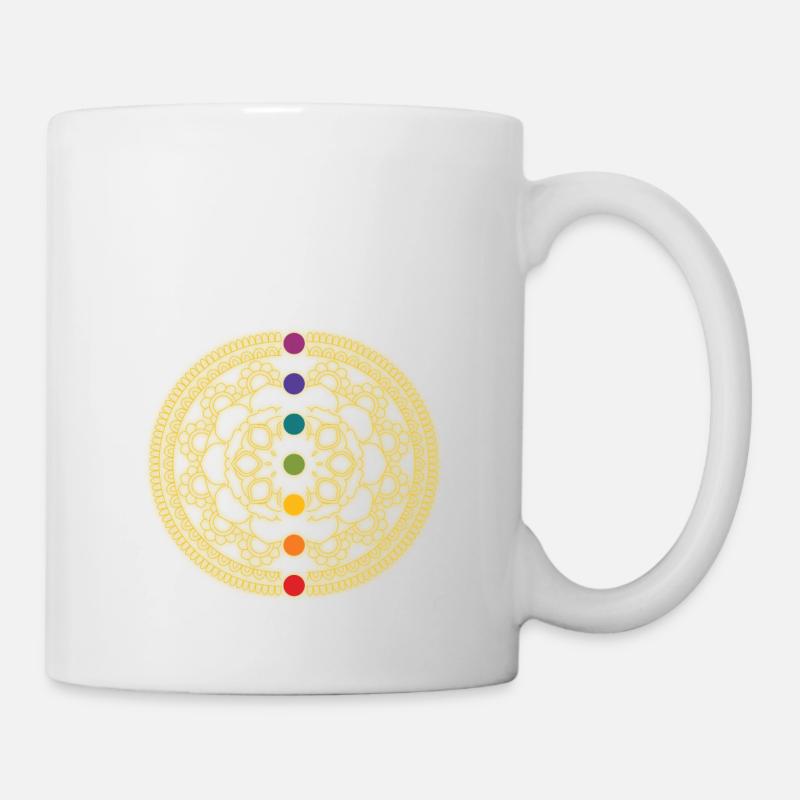 Chakra 7 chakras Méditation Spiritualité cadeau - Mug blanc - blanc