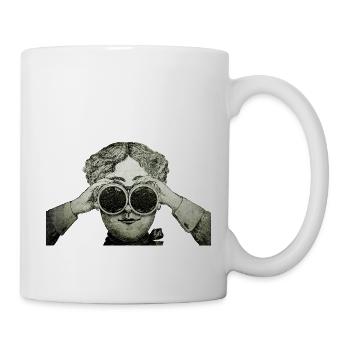 Tom, the man with the binoculars - Mug - white - Right