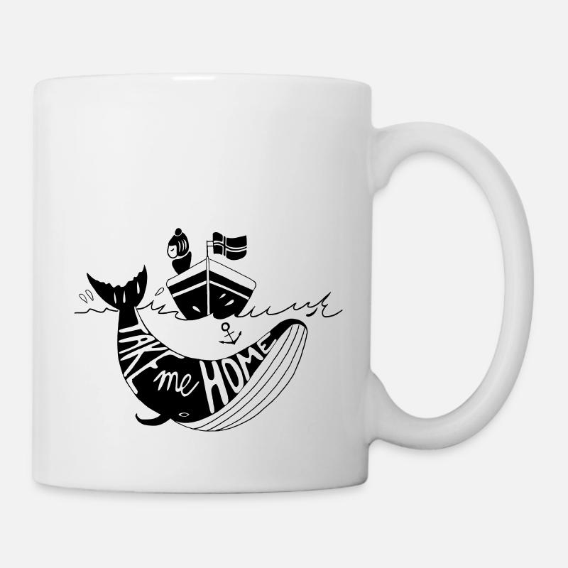 Frau im Boot Meer Norwegische Flagge Geschenk - Tasse - Weiß