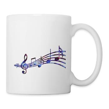 Musikalischer Sternenhimmel - Tasse - Weiß - Rechts