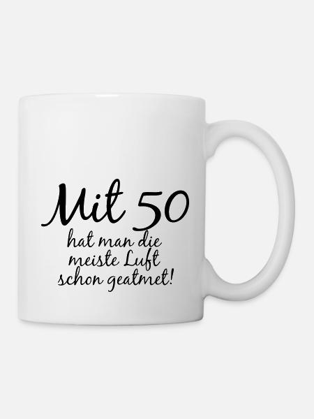 mit_50 - Tasse - Weiß