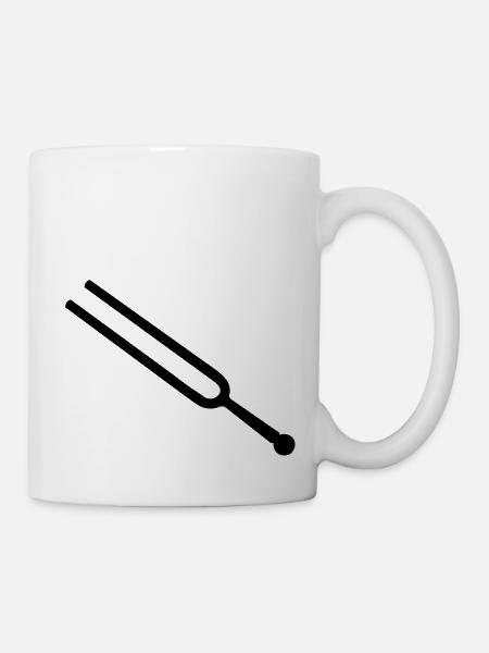 music tuning fork - Tasse - Weiß