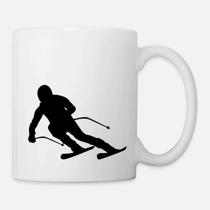 Skiing tribal - Mug blanc - blanc