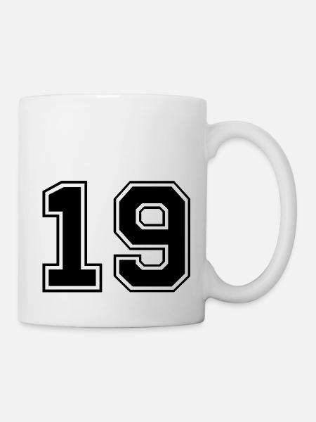 neunzehn - Tasse - Weiß