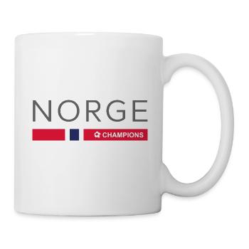 NORGE CHAMPIONS - Norwegisches Fußball WM Geschenk - Tasse - Weiß - Rechts
