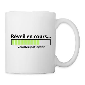 Wake aktuellen Geek-Spaß - Tasse - Weiß - Rechts