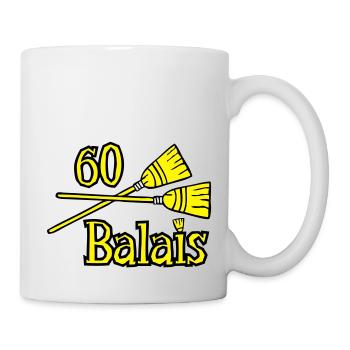 60 Jahre Besen - Tasse - Weiß - Rechts