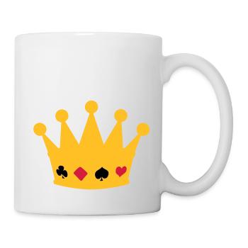 couronne poker crown - Mug blanc - blanc - Droite