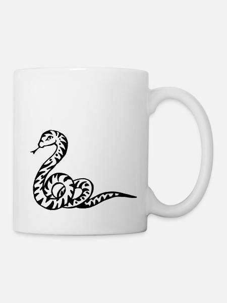 wąż - Tasse - Weiß