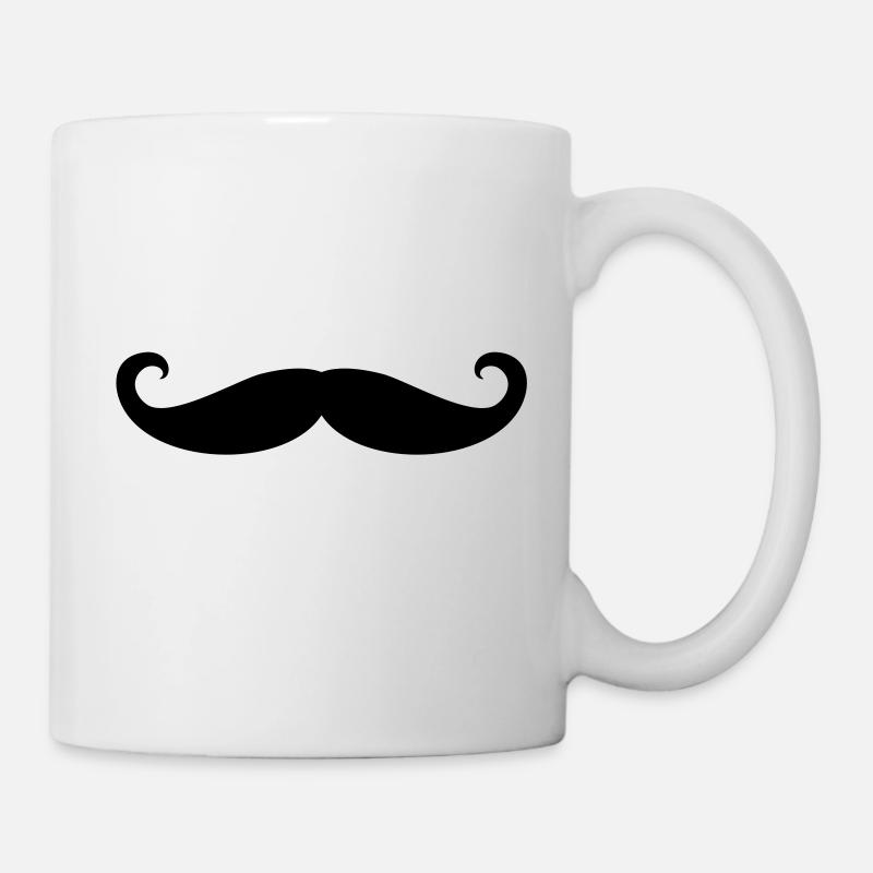 Moustache / moustache - Mug blanc - blanc