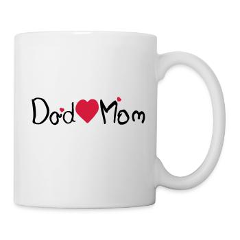 Dad heart Mom - Mug - white - Right