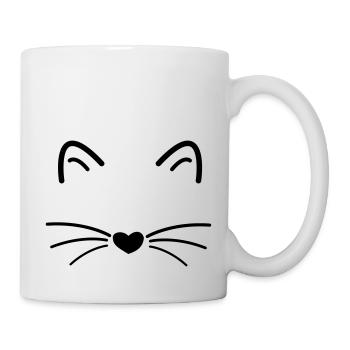 Tête de chat cadeau de chat - Mug blanc - blanc - Droite