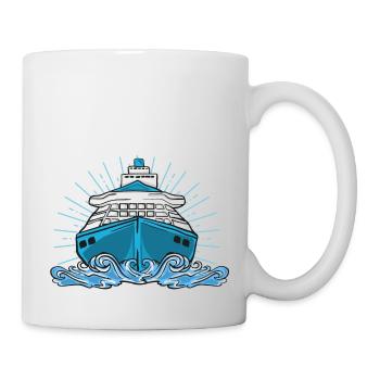 Schiff Kreuzfahrt See Meer Kreuzfahrtschiff Boot - Tasse - Weiß - Rechts