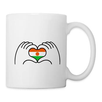Coeur Niger - Mug blanc - blanc - Droite