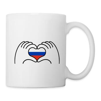 Coeur Russie - Mug blanc - blanc - Droite