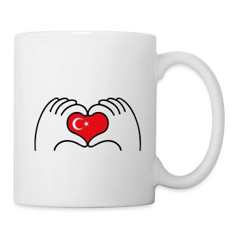 Coeur Turquie - Mug blanc - blanc - Droite