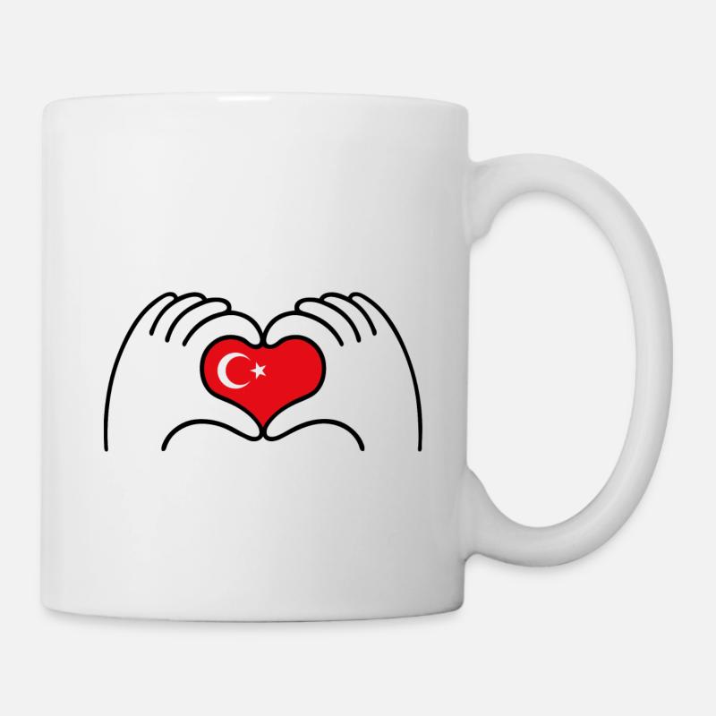 Coeur Turquie - Mug blanc - blanc