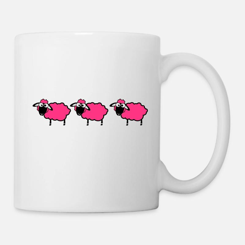 Troupeau de moutons - Mug blanc - blanc