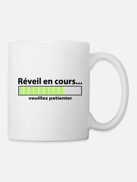 Réveil en cours - Mug blanc - blanc