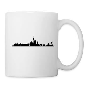 Skyline Dortmund Schwarz - Tasse - Weiß - Rechts