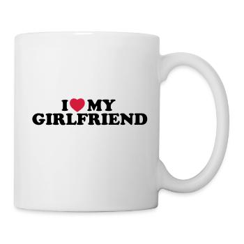 I love my girlfriend - Mug blanc - blanc - Droite