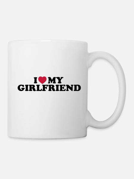 I love my girlfriend - Mug - white