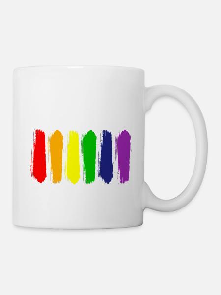 love is love Regenbogen Painting - Tasse - Weiß