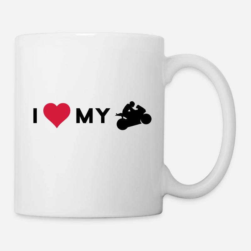 i love my motorcycle - Mug - white