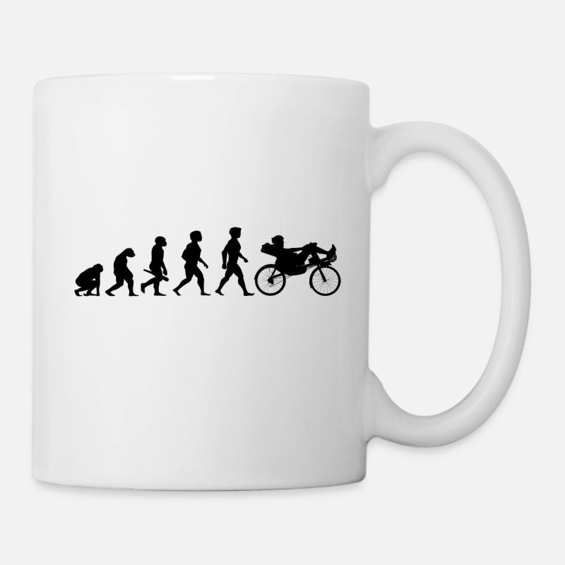 Evolution couché vélo couché cyclisme vélo - Mug blanc - blanc