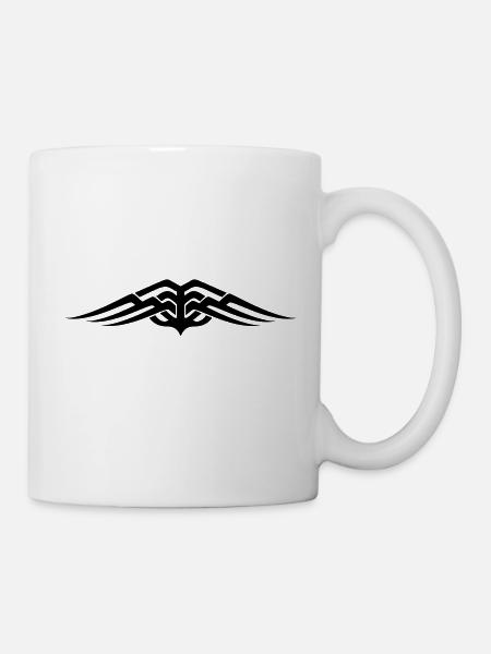 Tribal tattoo Wings - Mug - white