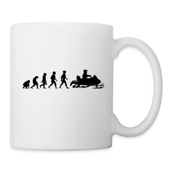 Evolution snowmobile winter snowmobile - Mug - white - Right