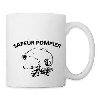 sapeur pompier casque F1 - Mug blanc - blanc - Droite
