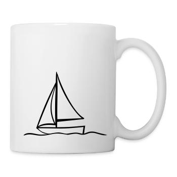 Voilier - Mug blanc - blanc - Droite