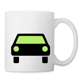 Auto Symbol - Tasse - Weiß - Rechts
