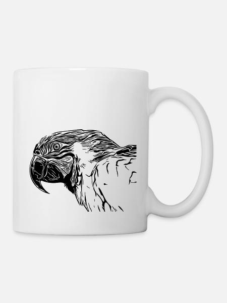 perroquet - Mug blanc - blanc