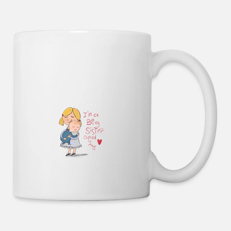 Ich bin eine große Schwester und ich liebe es - Tasse - Weiß