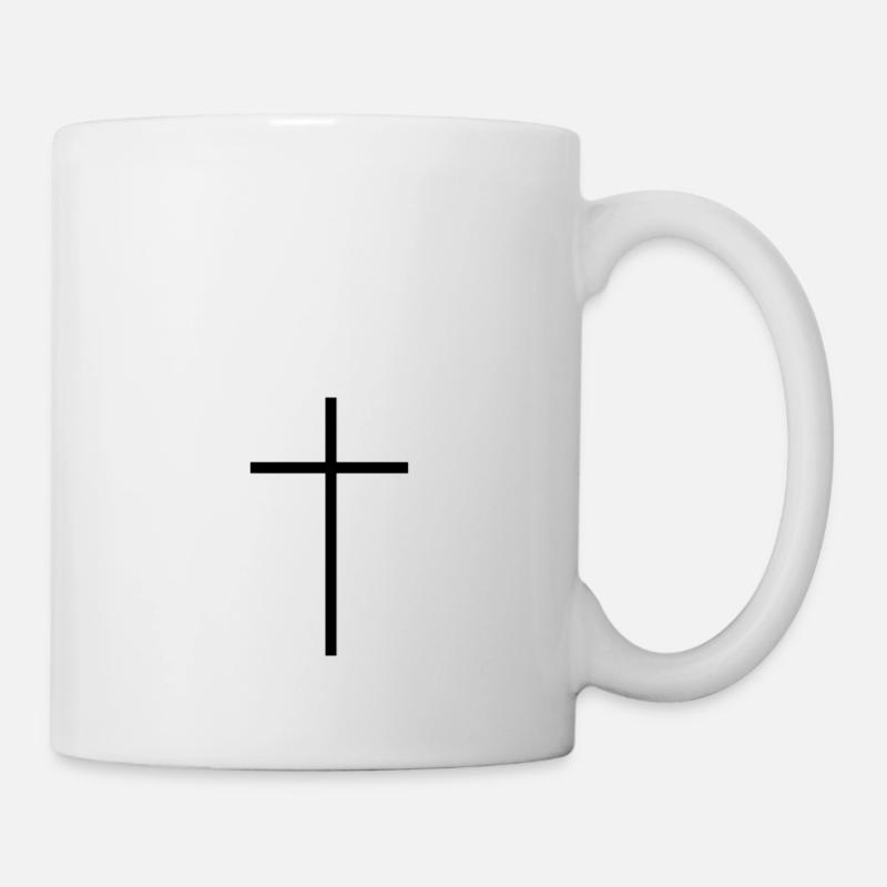 kreuz - Tasse - Weiß