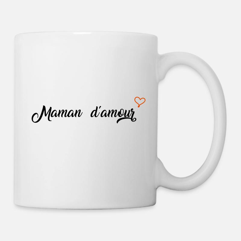 maman d'amour coeur - Mug blanc - blanc