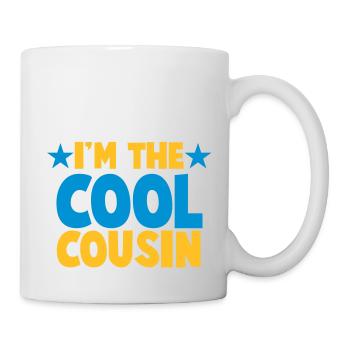 Ich bin der Cousin COOL! - Tasse - Weiß - Rechts