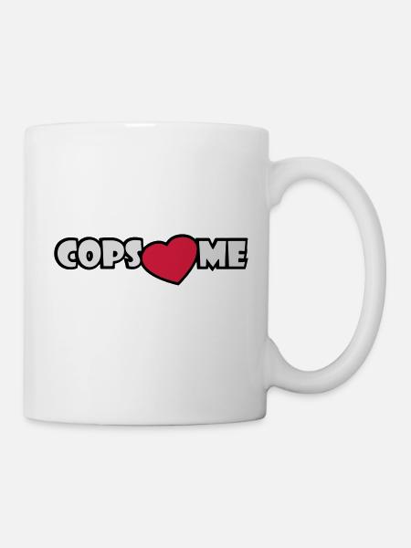 COPS LOVE ME - Mug blanc - blanc