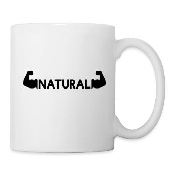 i am a natural Bodybuilder - Tasse - Weiß - Rechts