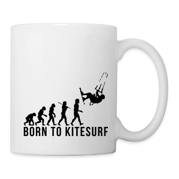 kitesurfing evolution born to kitesurf - Mug - white - Right