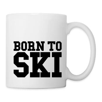 born to ski 24 - Mug - white - Right