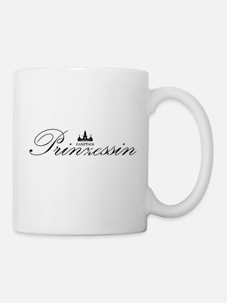 Ganztagsprinzessin Prinzessin Prinz Spruch Gechenk - Tasse - Weiß