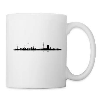 Hamburg Skyline - Tasse - Weiß - Rechts