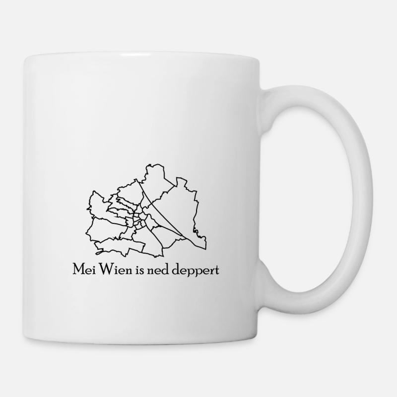 Mei Wien is ned deppert - Mug blanc - blanc