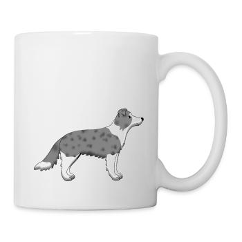 Border Collie blue merle - Mug - white - Right